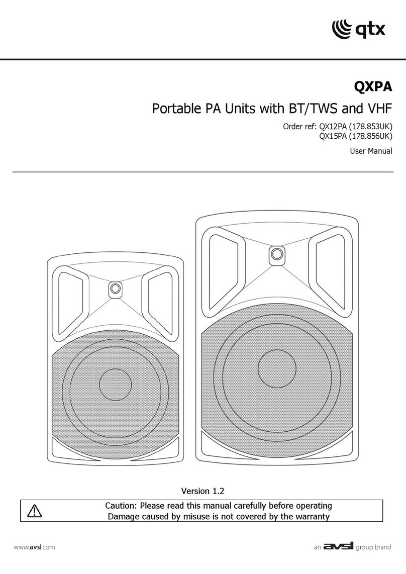 Avsl Qtx QX12PA user manual