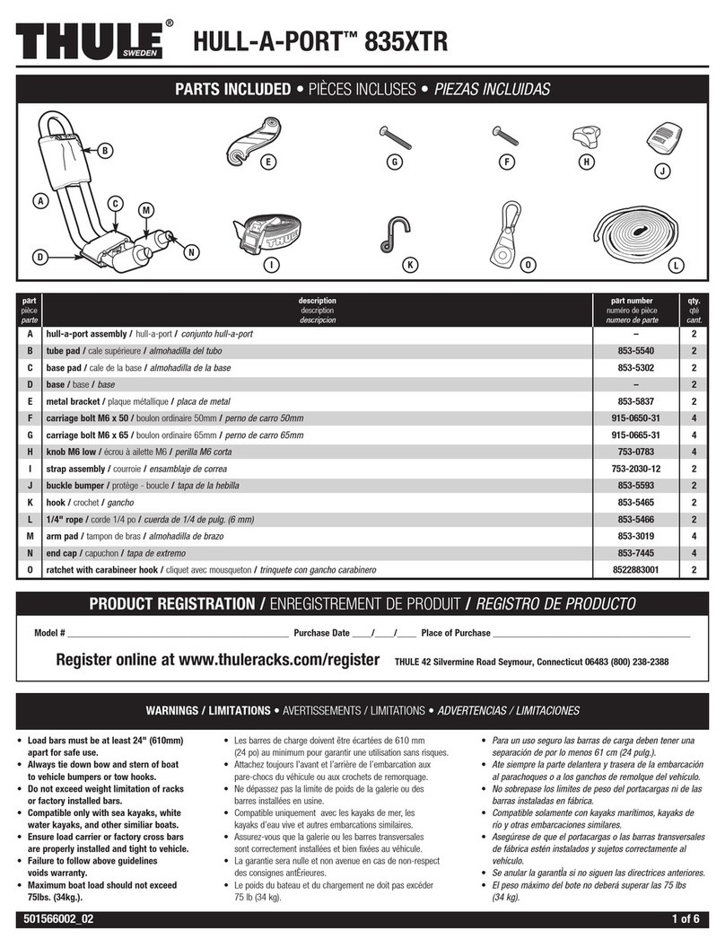 Thule HULL-A-PORT 835XTR instruction manual