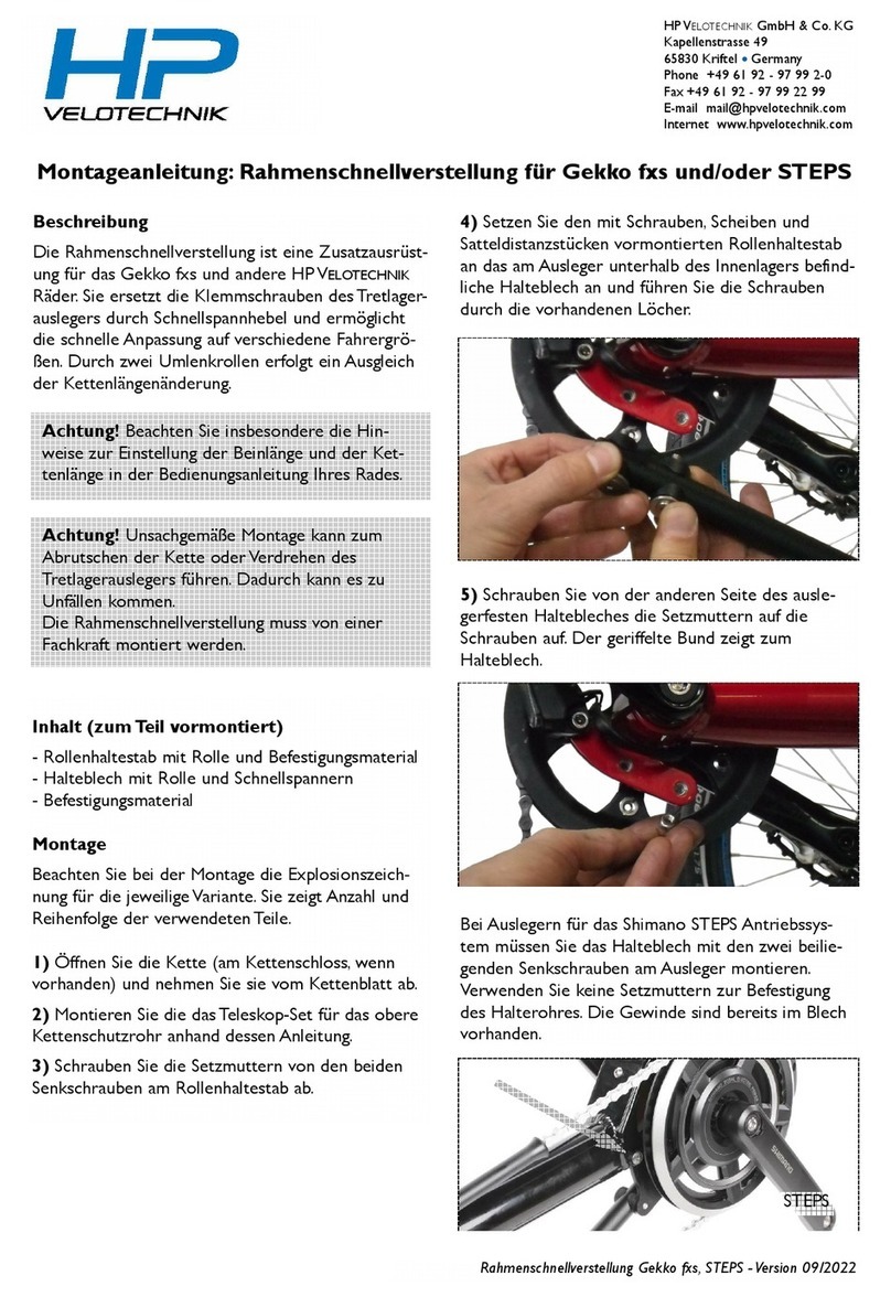 HP Velotechnik Gekko fxs Mounting instructions