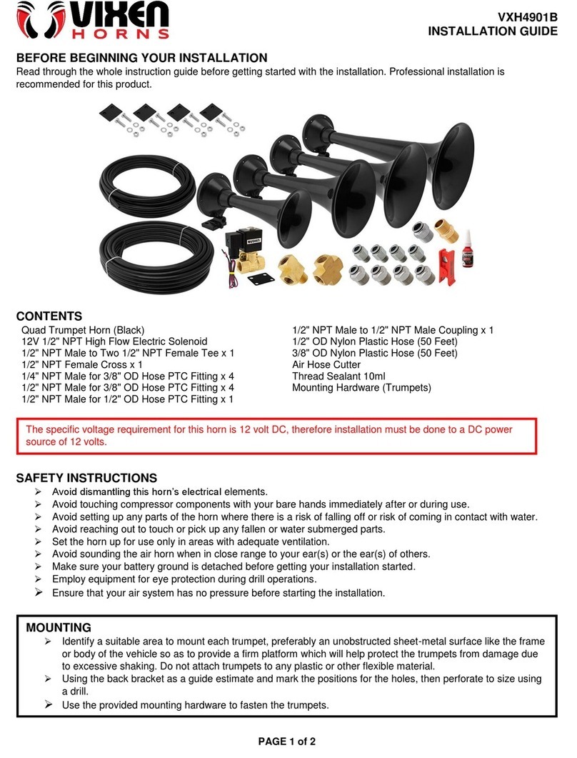 Vixen Horns VXH4901B User manual