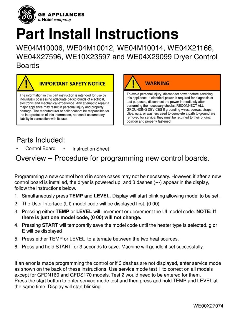 Haier GE WE04X27596 Part Install Instructions Haier GE WE04X27596 Part Install Instructions