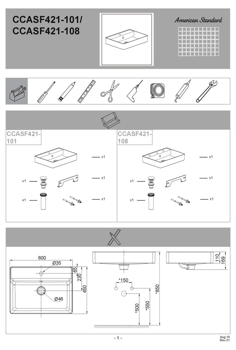 American Standard CCASF421-101 quick start guide
