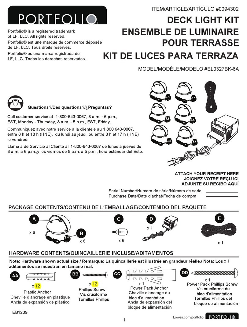 LF Portfolio EL0327BK-6A User manual