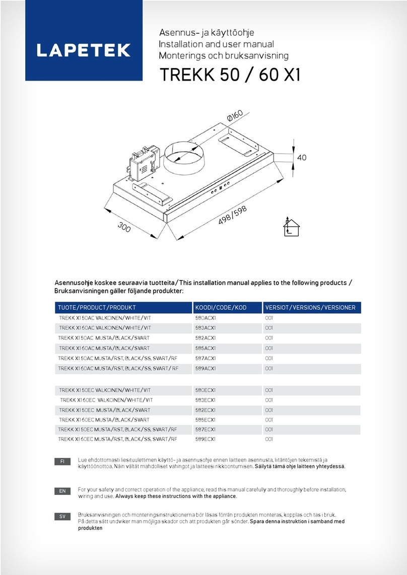 Lapetek TREKK 50 X1 Installation and user manual