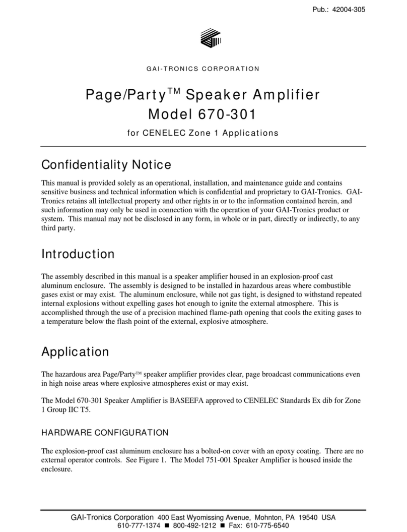GAI-Tronics Page/Party 670-301 User manual