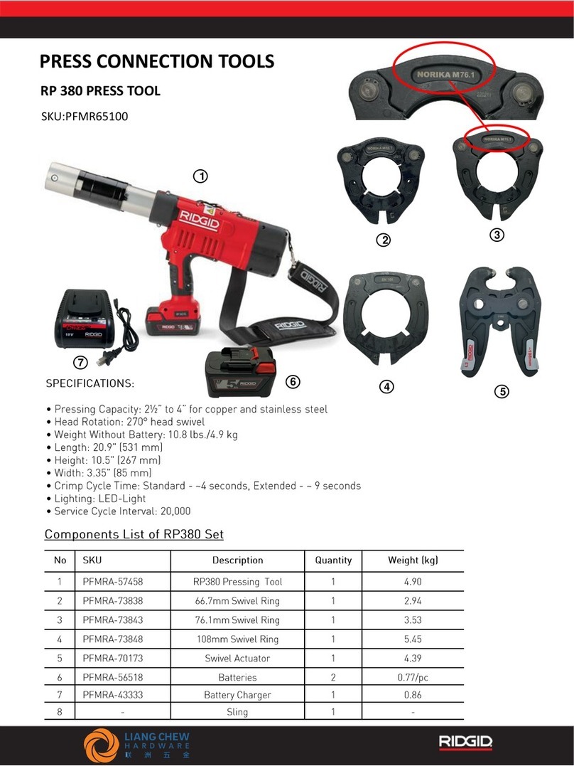 RIDGID RP 380 Operator's manual