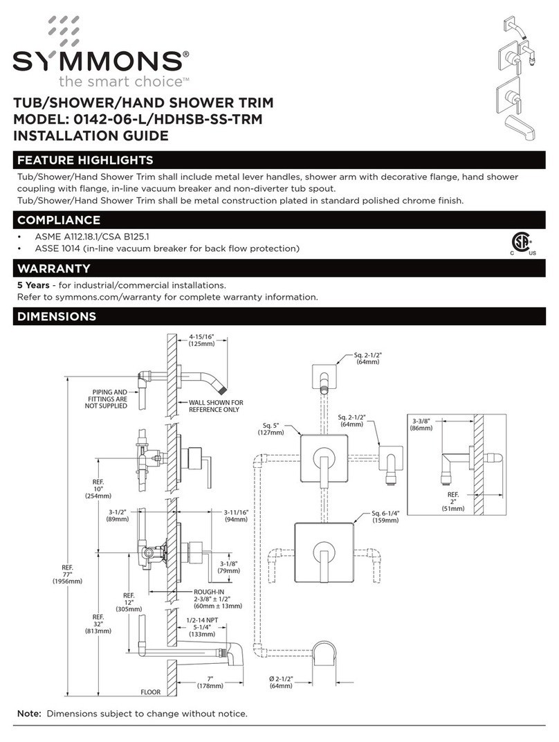 Symmons 0142-06-L/HDHSB-SS-TRM installation guide