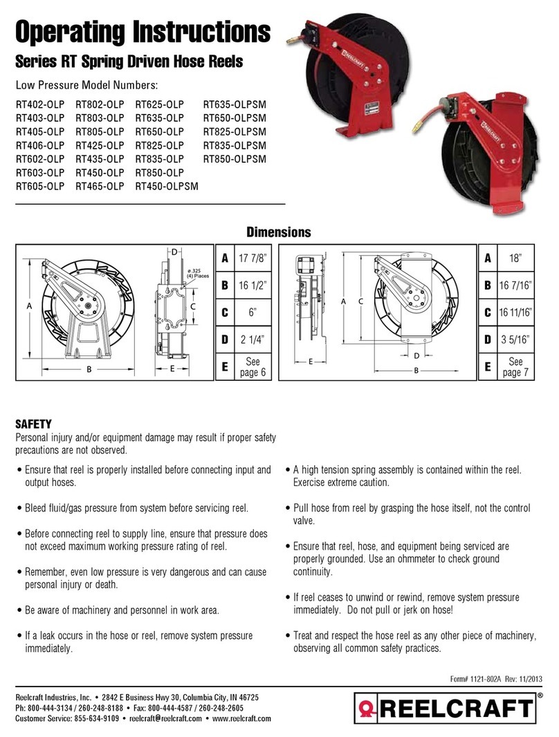 ReelCraft RT402-OLP operating instructions