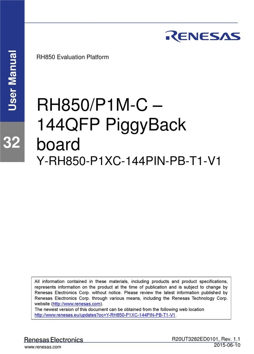 Renesas PiggyBack 144QFP User manual