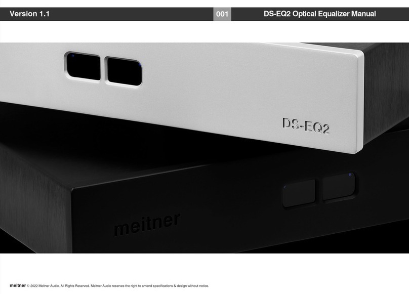 Meitner Audio DS-EQ2 User manual