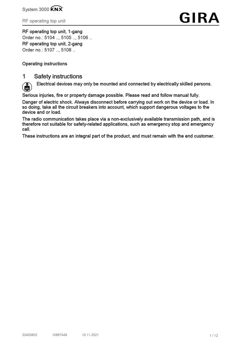 Gira 5104 Series operating instructions