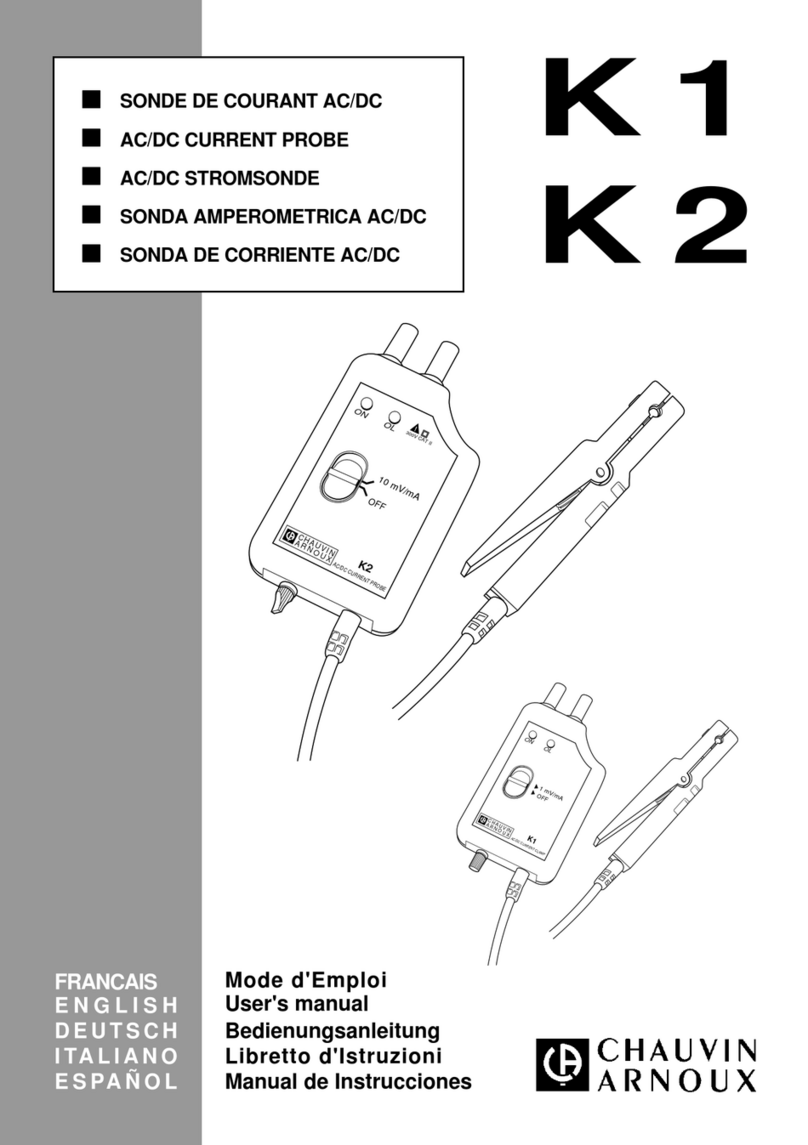 Chauvin Arnoux K 1 user manual