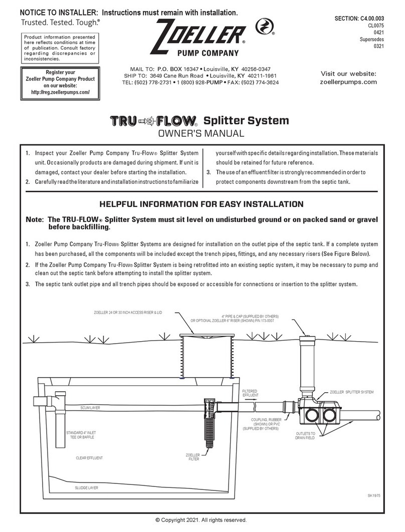 Zoeller Tru-Flow 173-0001 User manual