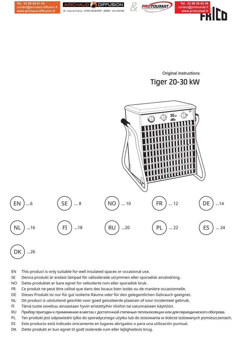 Frico TIG203-0 User manual