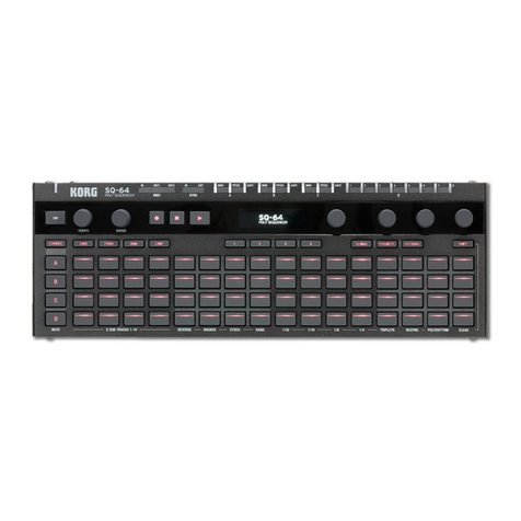 Korg SQ-64 SYSTEM Version 2.0 User manual