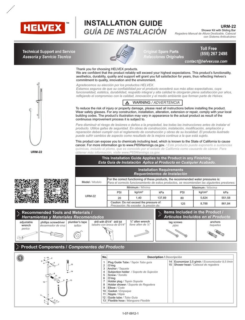 Helvex URM-22 installation guide