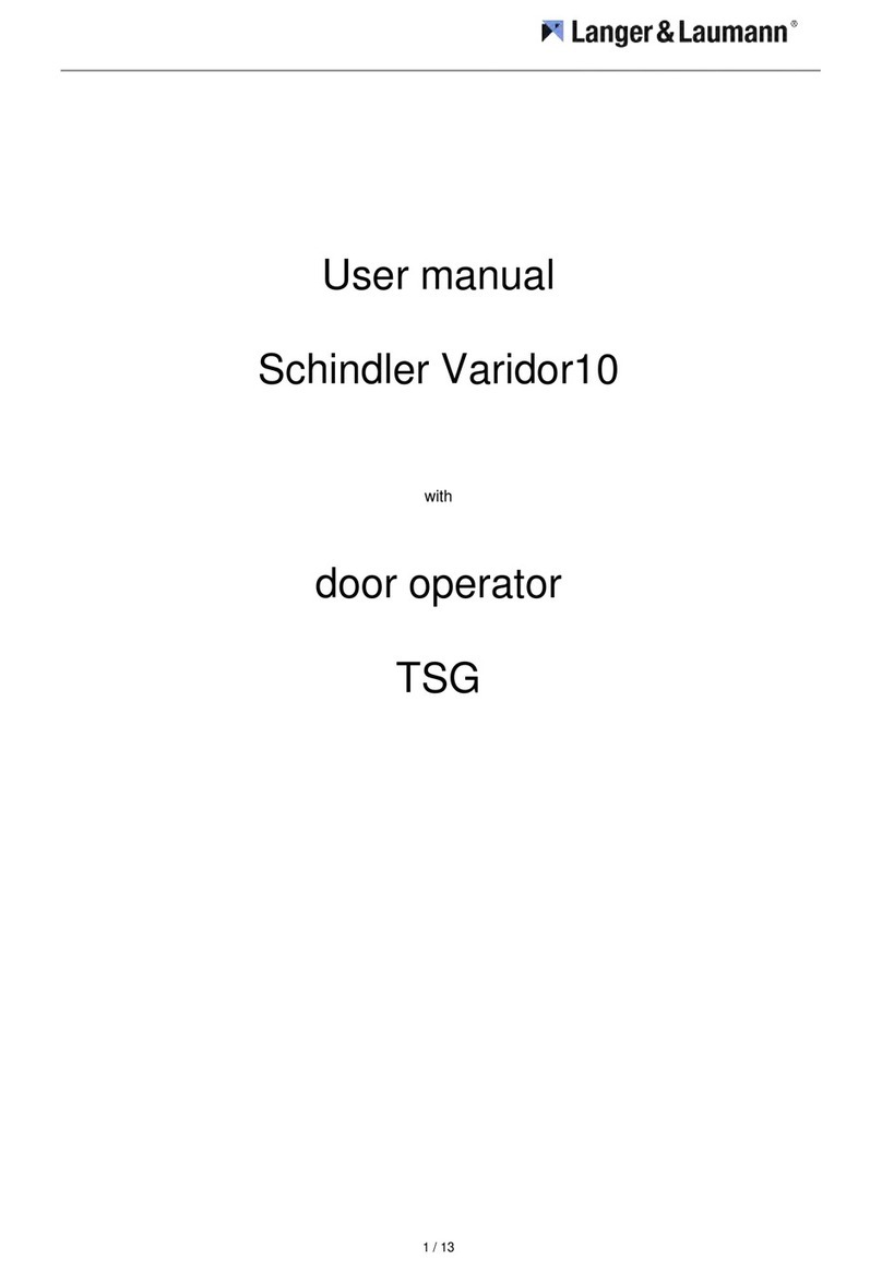 Langer & Laumann Schindler Varidor10 user manual