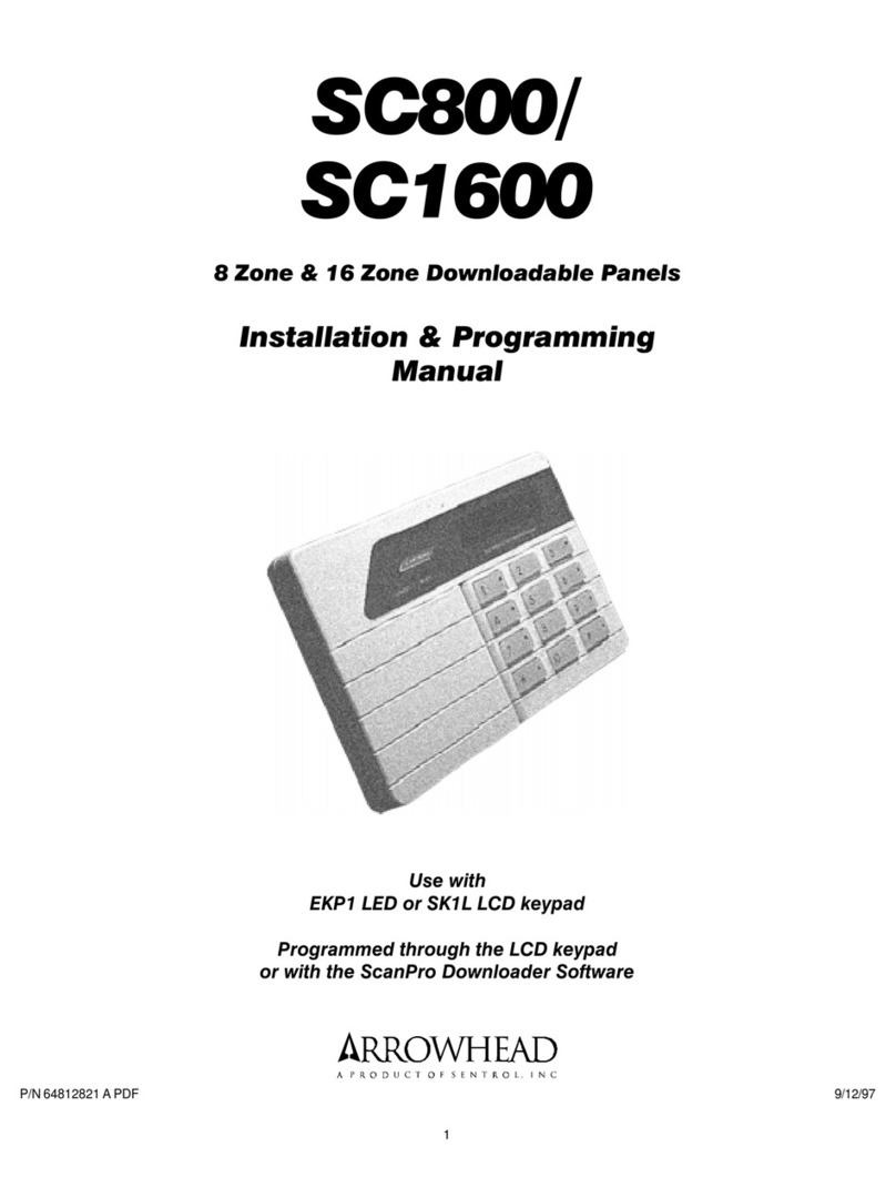 Sentrol Arrowhead SC800 Assembly instructions