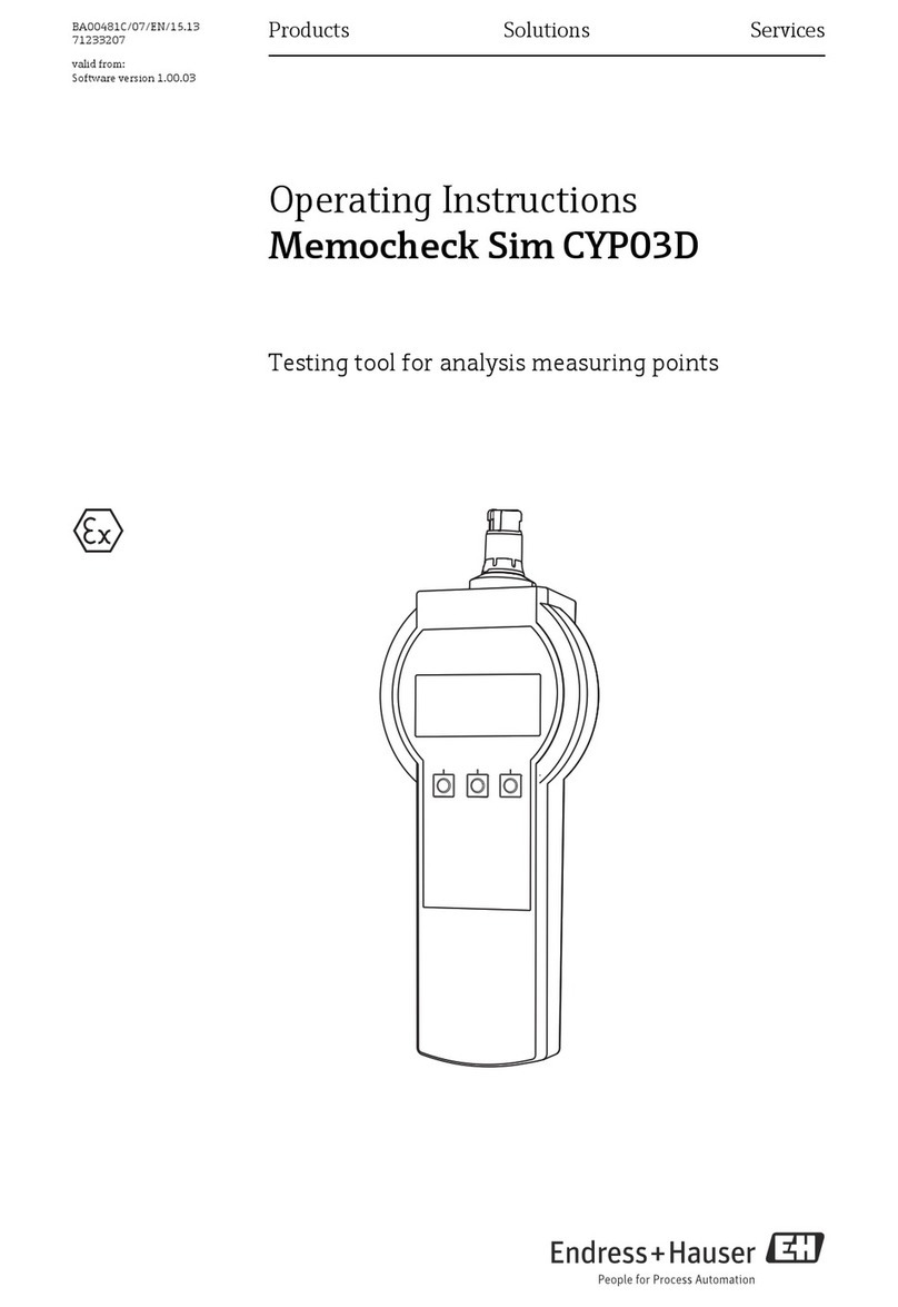 Endress+Hauser Memocheck Sim CYP03D operating instructions