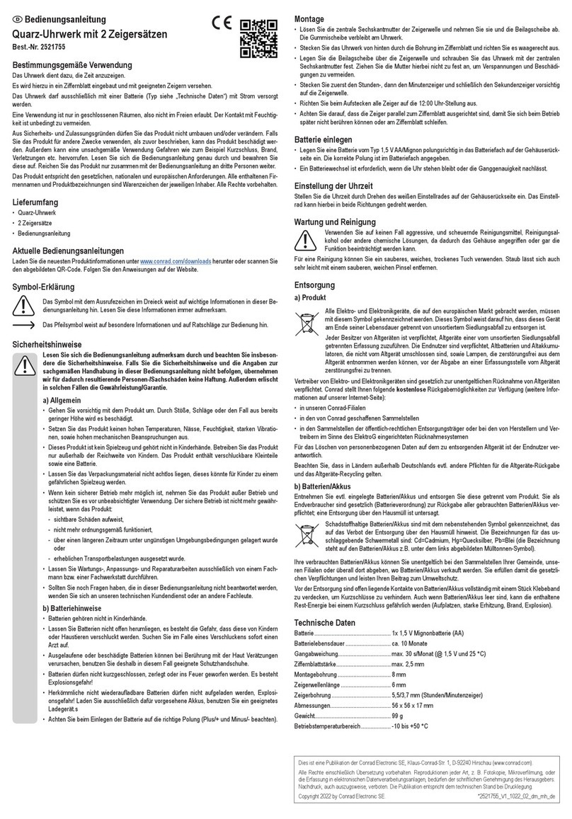 Conrad Electronic 2521755 operating instructions