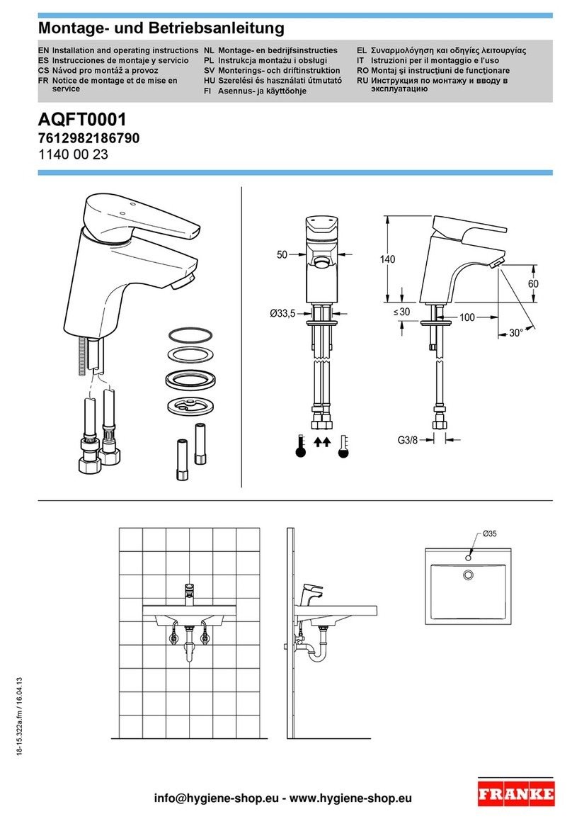 Franke AQFT0001 User manual Franke AQFT0001 User manual