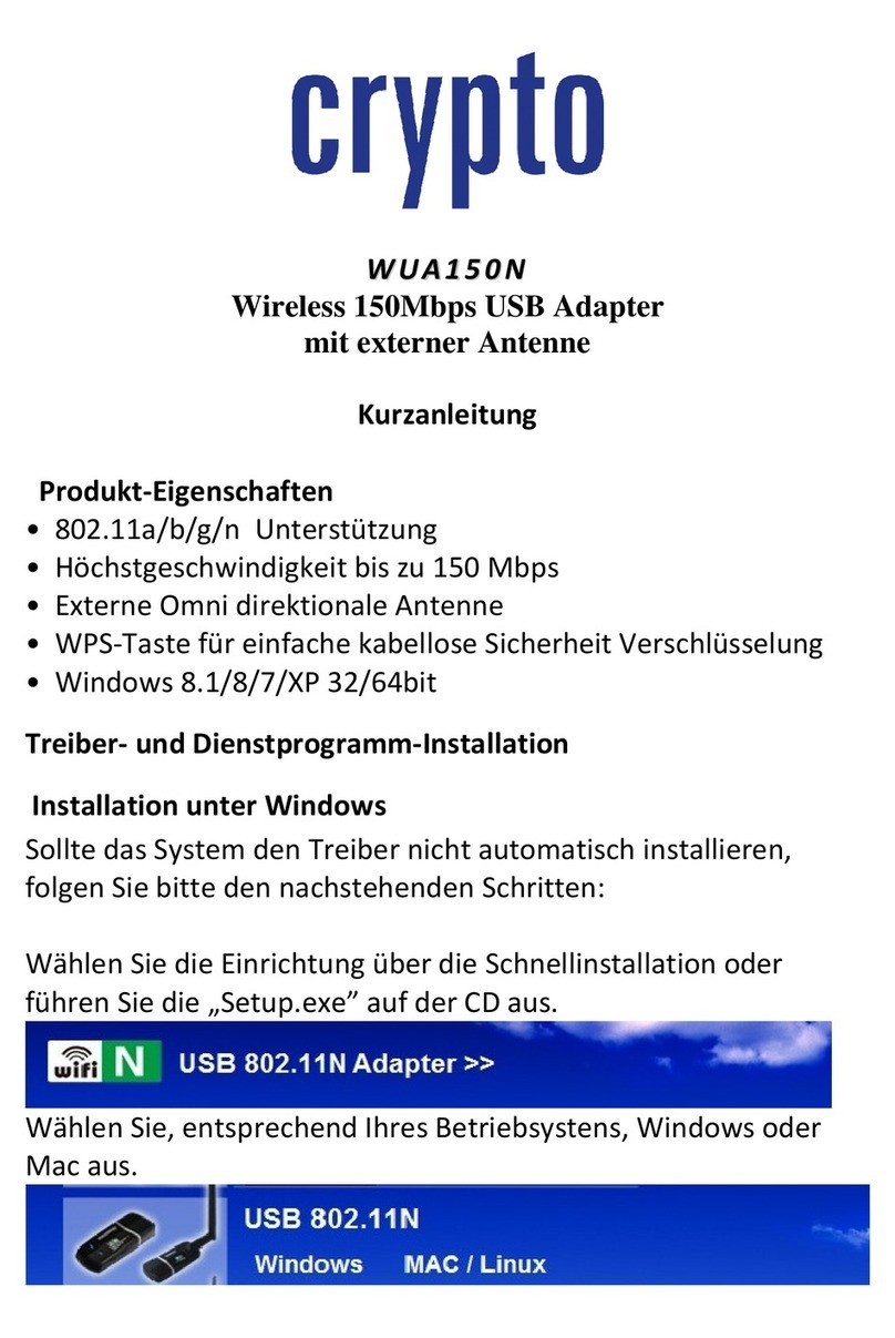 Crypto WUA150N Quick user guide