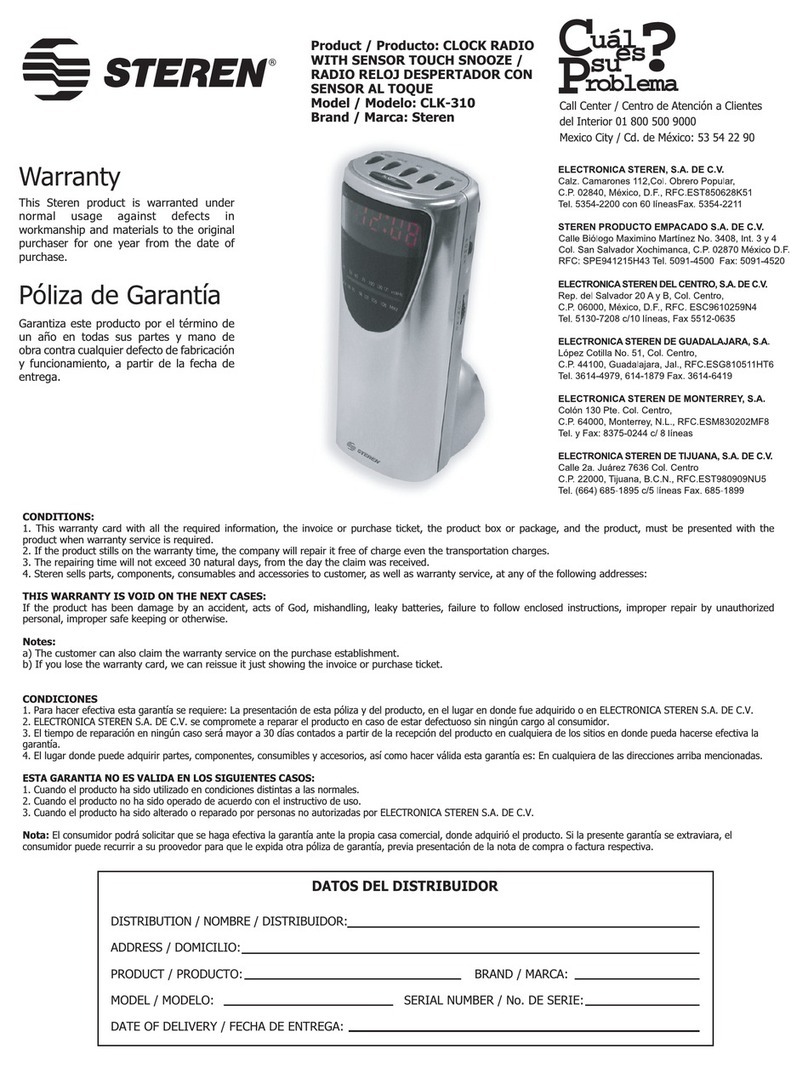 Steren CLK-310 instruction manual