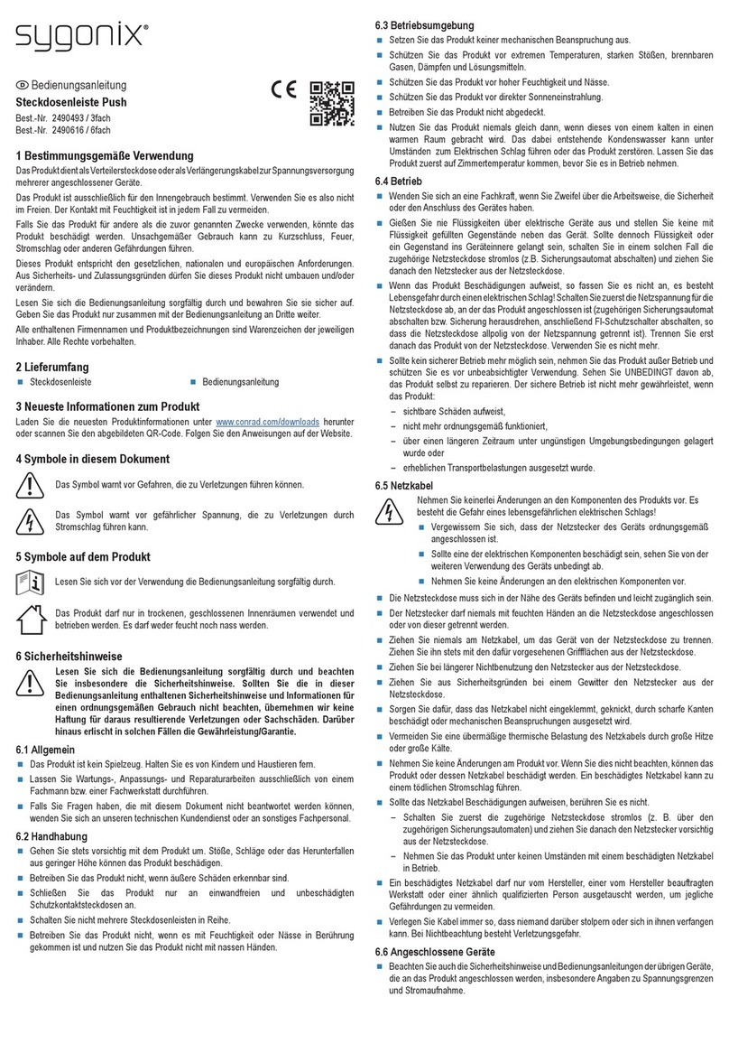 Sygonix 2490493 operating instructions