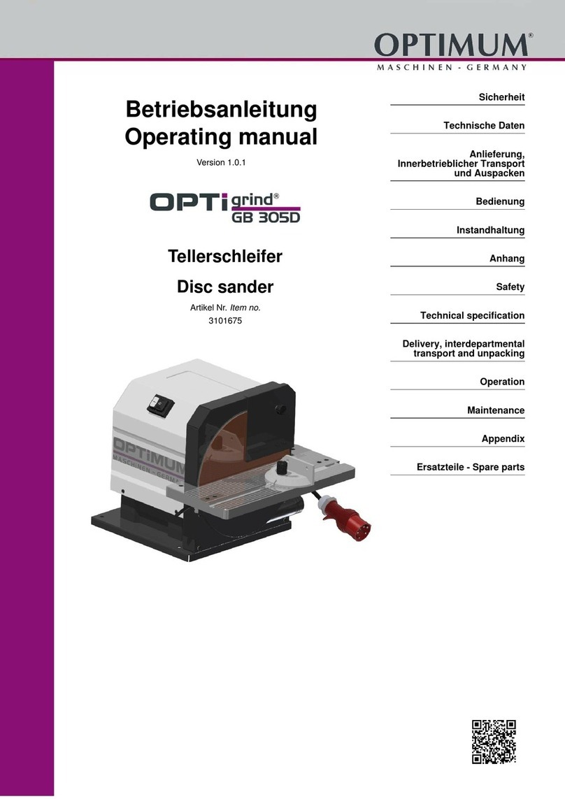 OPTIMUM Maschinen OPTI grind GB 305D operating manual