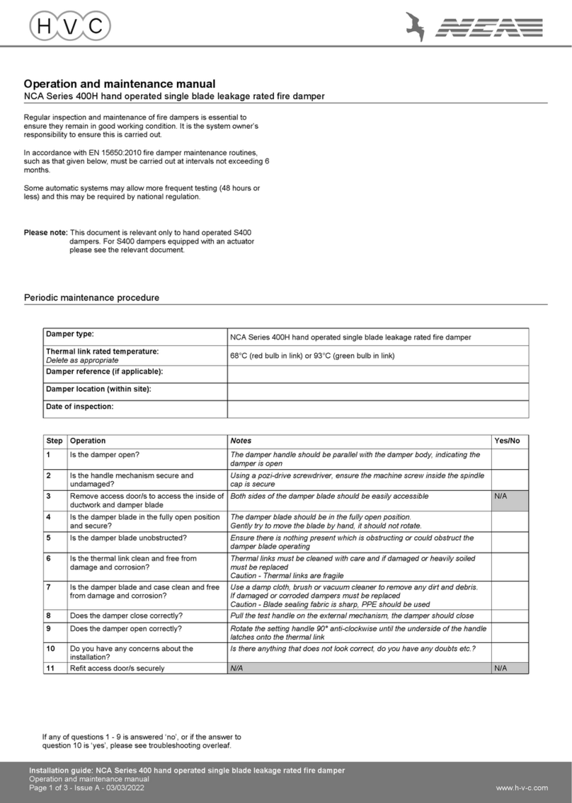 HVC NCA Series Operation and maintenance manual