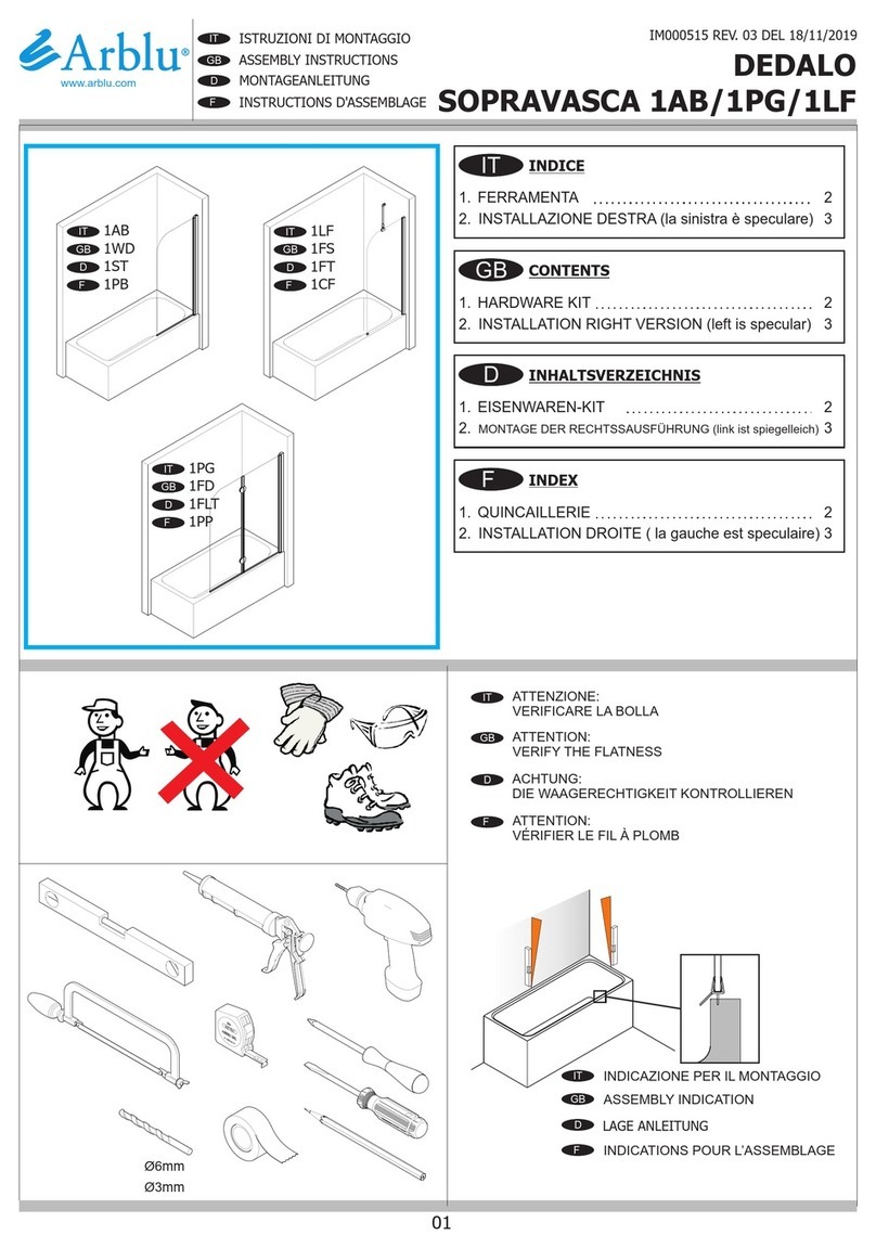 Arblu DEDALO SOPRAVASCA 1AB User manual