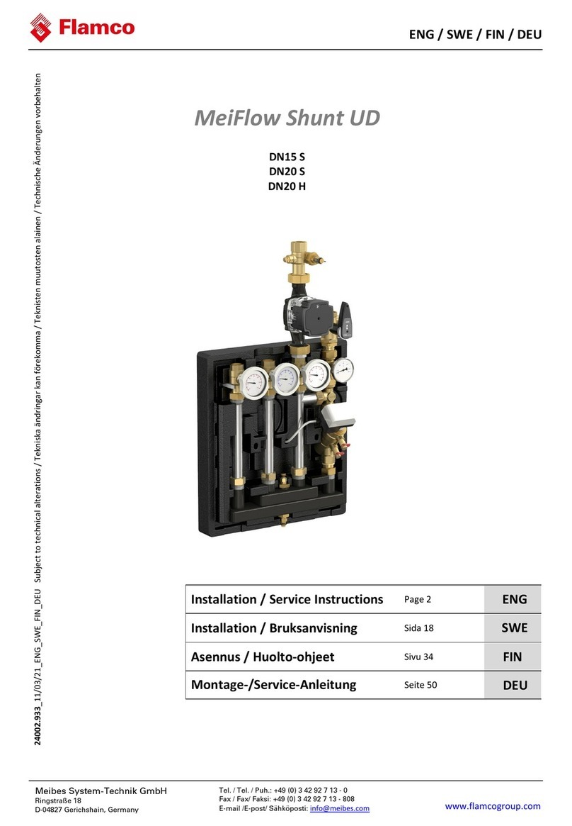 flamco MeiFlow Shunt UD DN15 S Installation and maintenance instructions