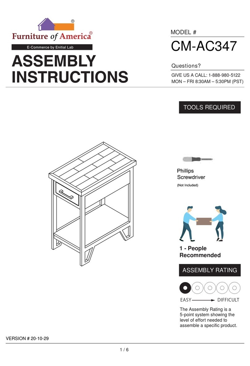 Furniture of America CM-AC347 Assembly instructions