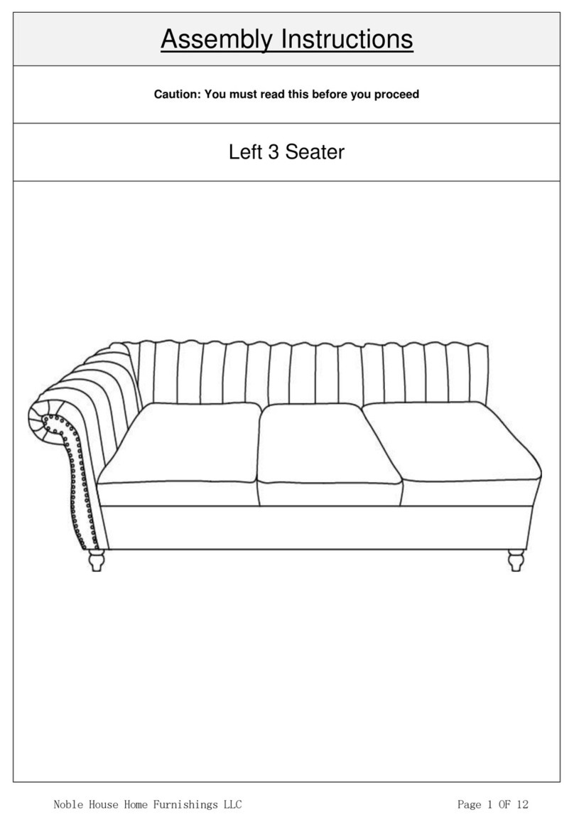 Noble House Home Furnishings Left 3 Seater Assembly instructions