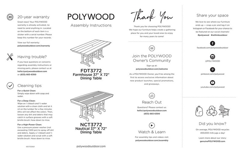 Polywood CDD201 User manual Polywood CDD201 User manual