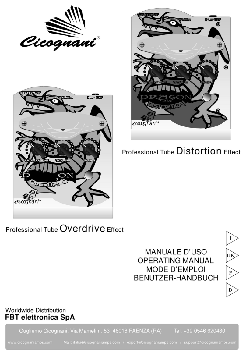 Cicognani Dragon Distortion operating manual
