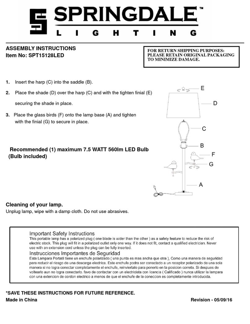 Springdale Lighting SPT15128LED Assembly instructions
