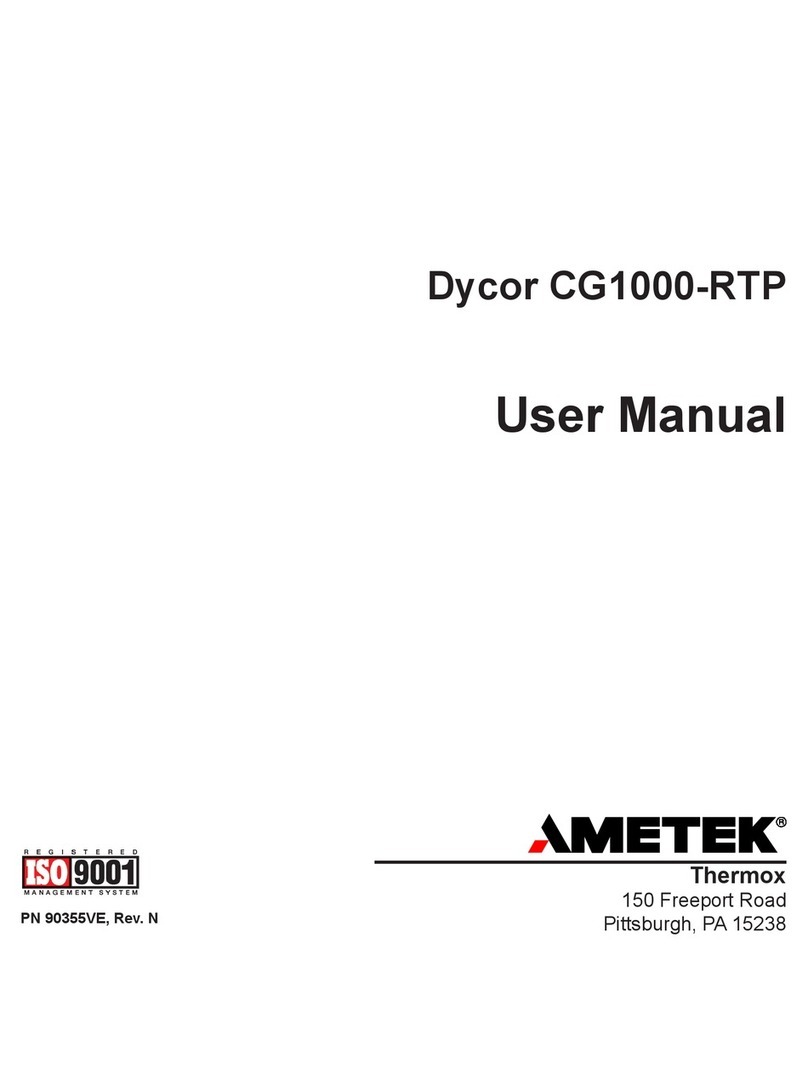 Ametek Dycor CG1000-RTP user manual