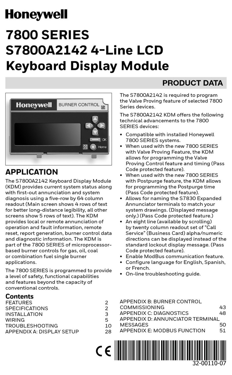 Honeywell 7800 SERIES Operation manual