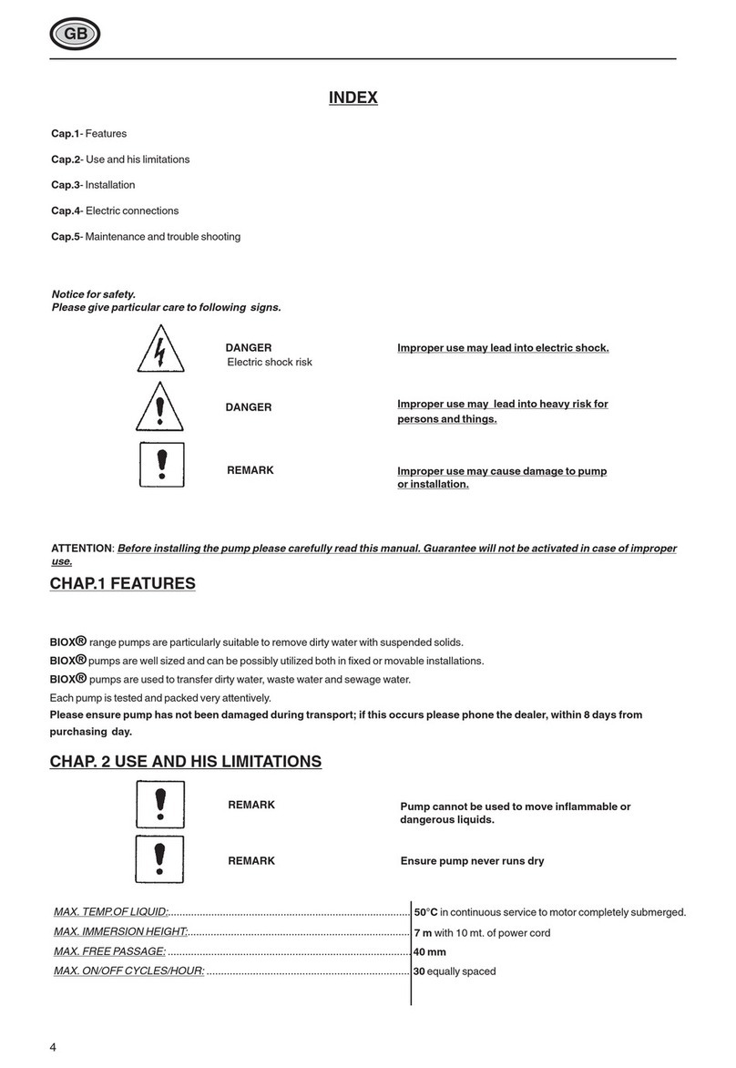Nocchi BIOX 200/8 User manual