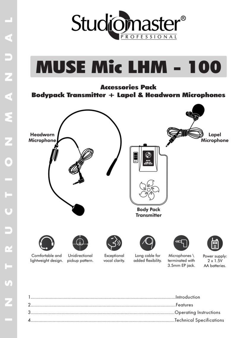 Studiomaster Professional MUSE Mic LHM-100 User manual