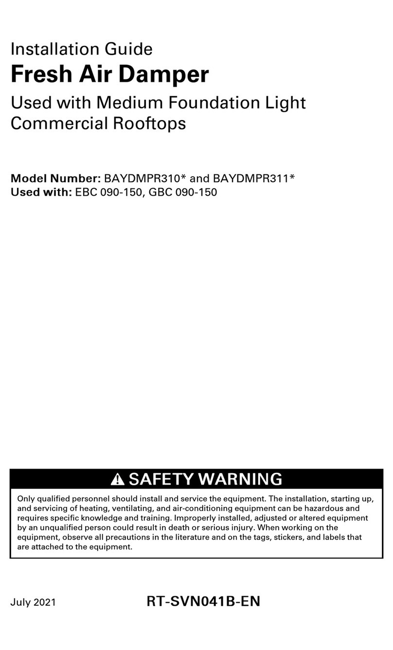 Trane BAYDMPR310 Series installation guide