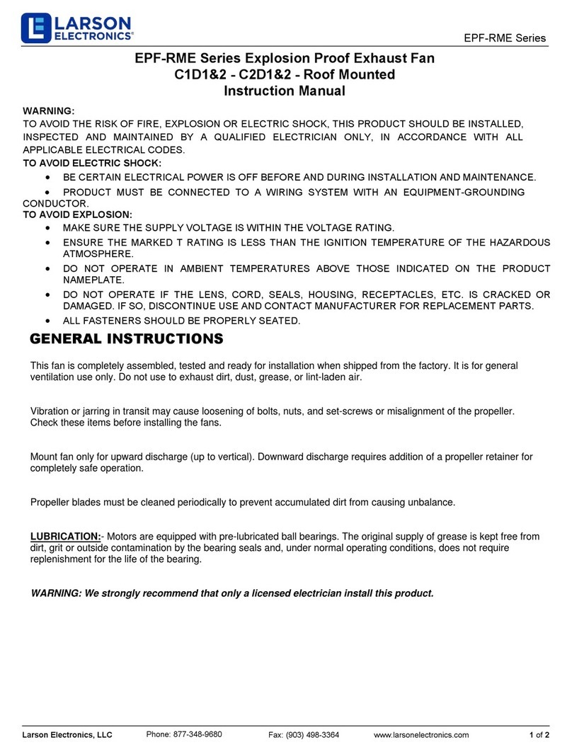 Larson Electronics EPF-RME Series User manual Larson Electronics EPF-RME Series User manual
