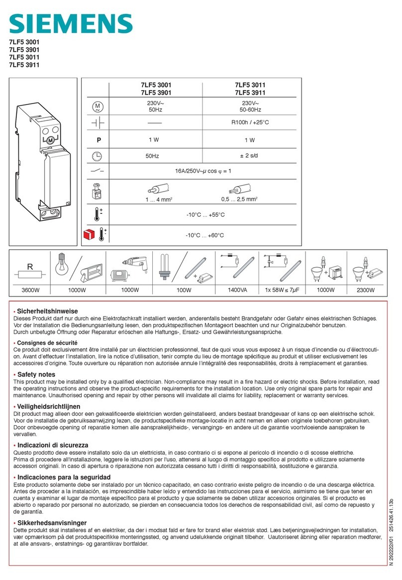 Siemens 7LF5 3001 User manual