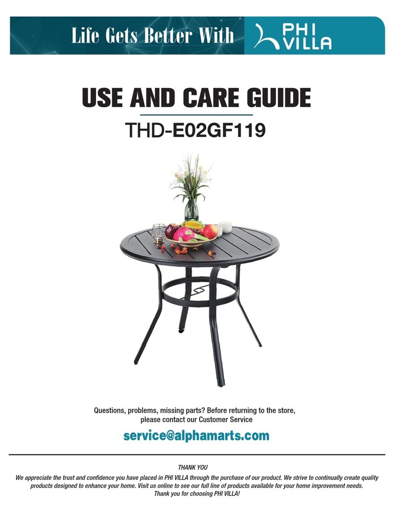 PHI VILLA THD-E02GF119 Use and care guide