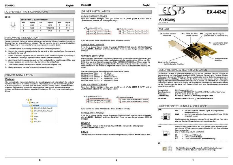 Exsys EX-44342 User manual Exsys EX-44342 User manual