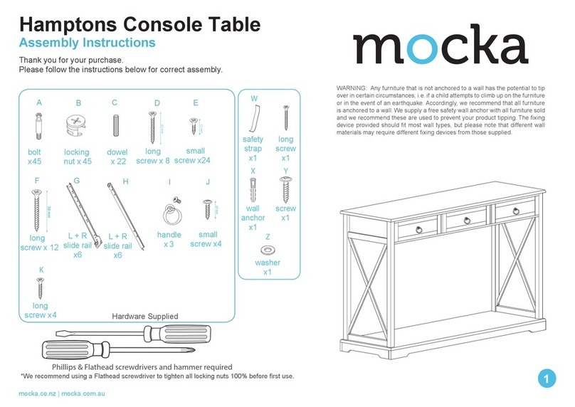 Mocka Hamptons User manual Mocka Hamptons User manual