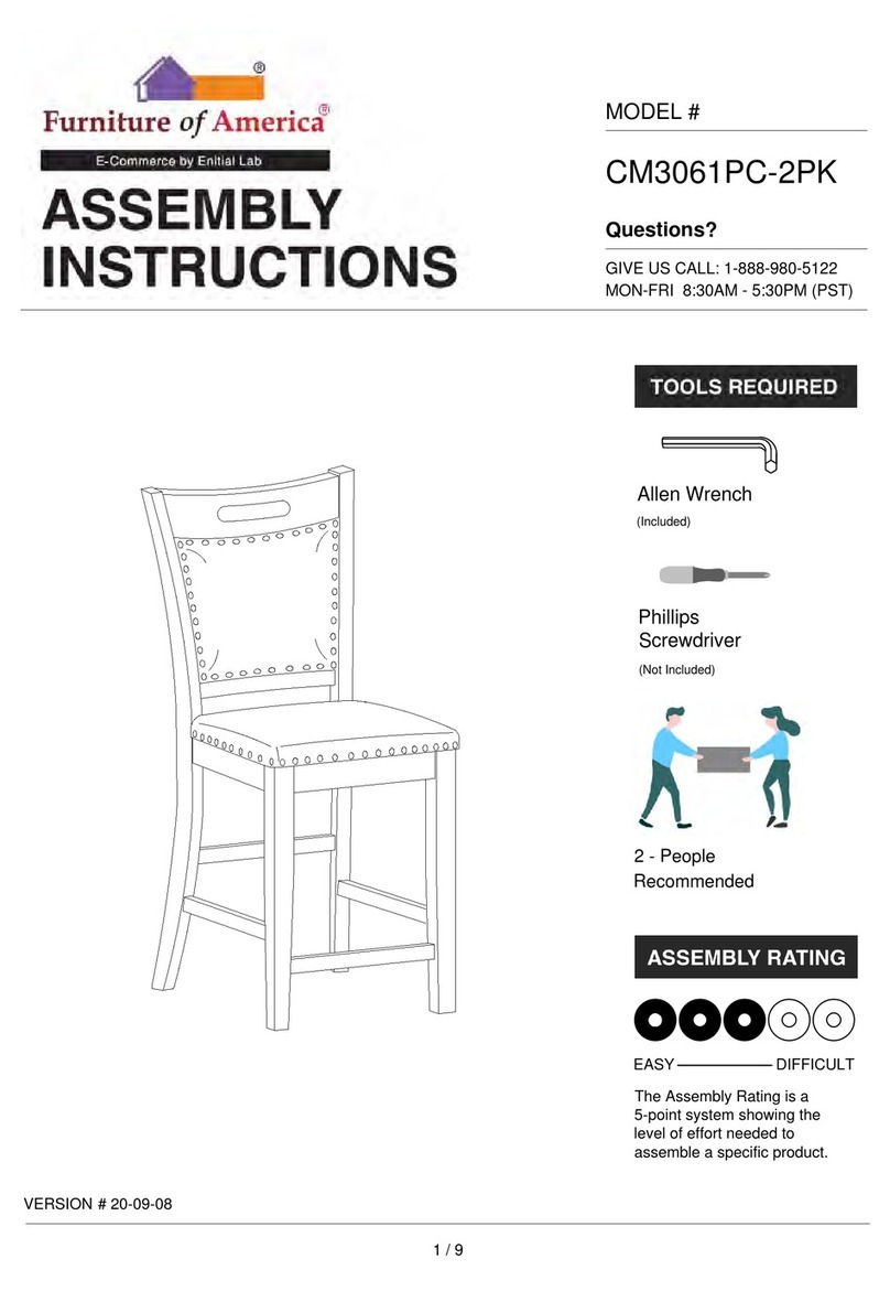 Furniture of America CM3061PC-2PK Assembly instructions Furniture of America CM3061PC-2PK Assembly instructions