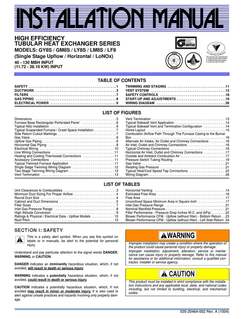 Unitary products group GY8S Series installation manual