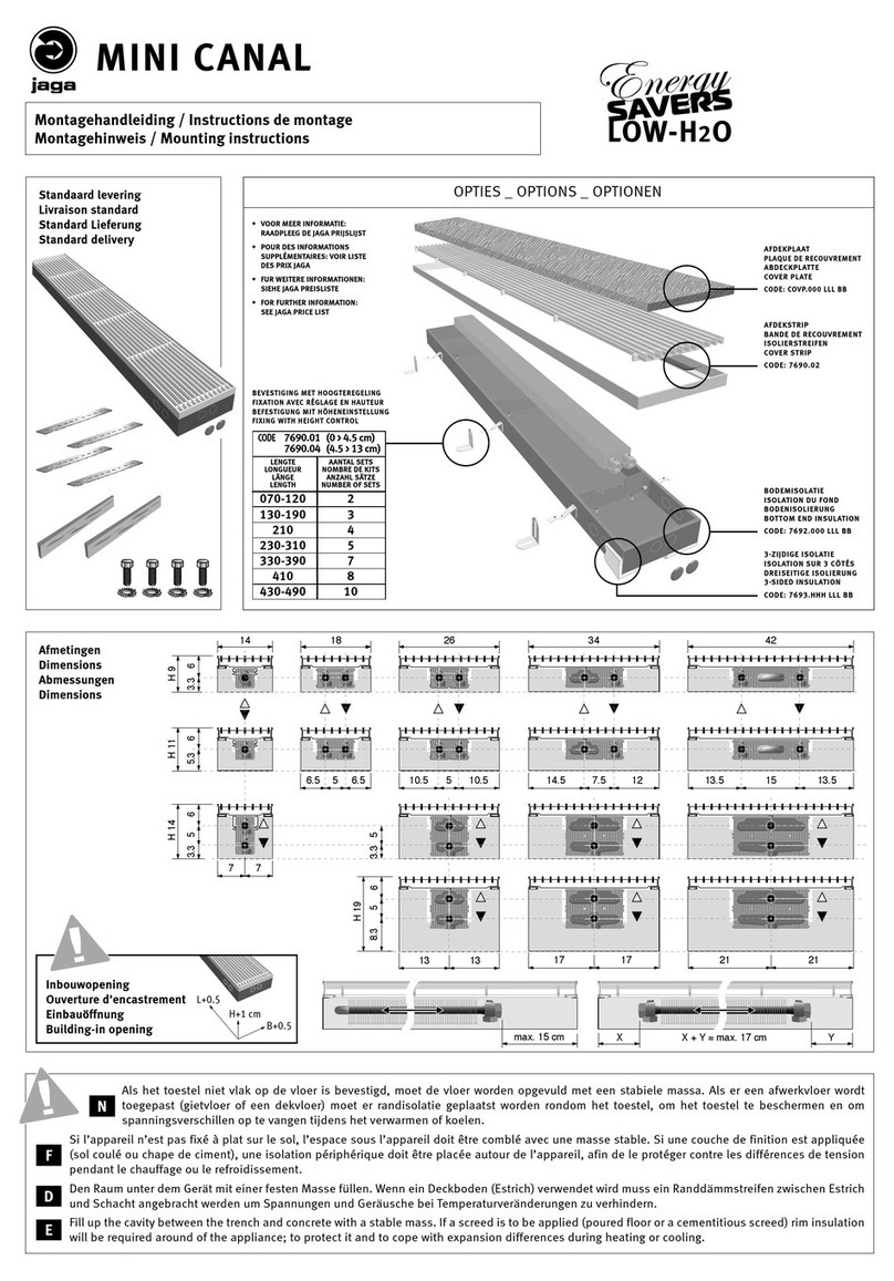 Jaga Energy Savers LOW-H2O 7690.01 Mounting instructions